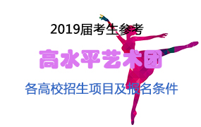 2019屆考生招收高水平藝術團資格院校的招生項目及報名要求